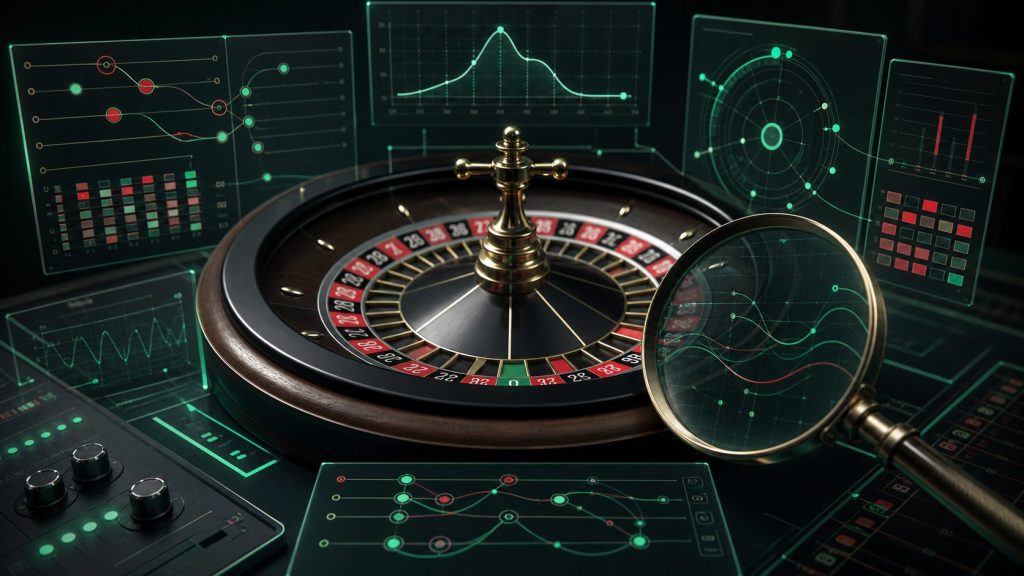 Roulette wheel examined with data analysis tools